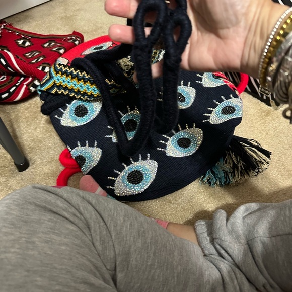 Christy Ocampo’ s order🧿Wayuu crossbody evil eye bucket bag with crystals. - Picture 8 of 8